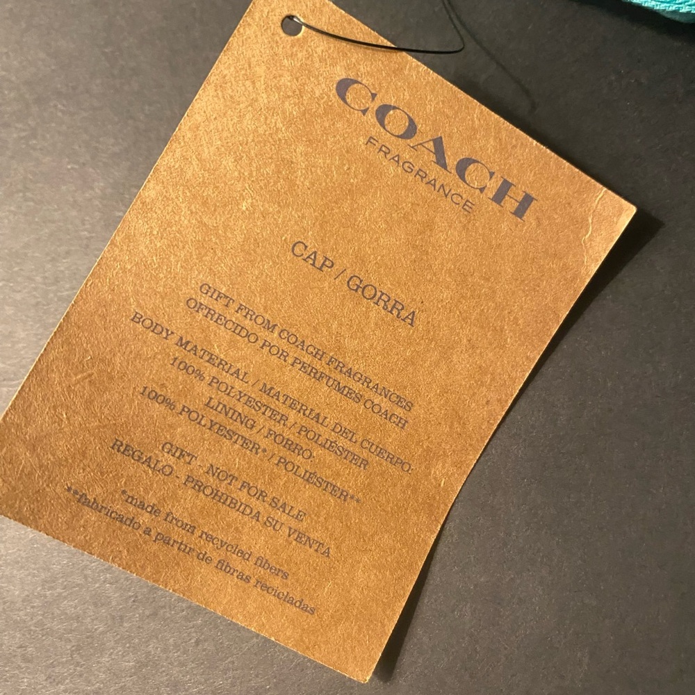 NWT Coach Turquoise Baseball Cap with Logo Embroidery - Picture 5 of 7